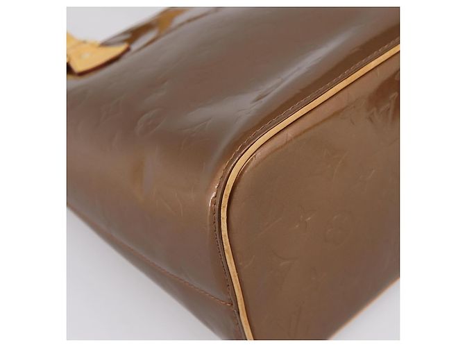 Borsa LOUIS VUITTON Monogram Vernis Houston Bronze M91122 LV Auth ka5947 Bronzo - vista 14