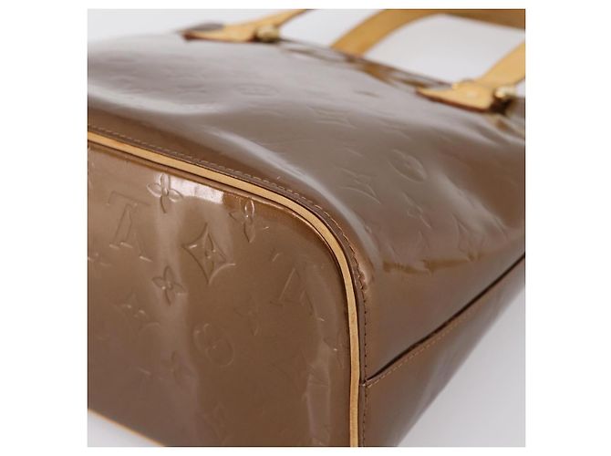 Borsa LOUIS VUITTON Monogram Vernis Houston Bronze M91122 LV Auth ka5947 Bronzo - vista 15