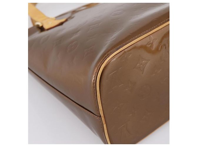 Borsa LOUIS VUITTON Monogram Vernis Houston Bronze M91122 LV Auth ka5947 Bronzo - vista 16