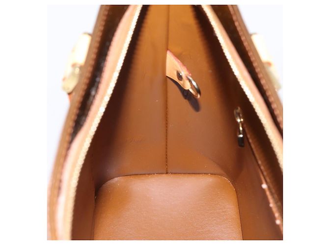 Borsa LOUIS VUITTON Monogram Vernis Houston Bronze M91122 LV Auth ka5947 Bronzo - vista 19