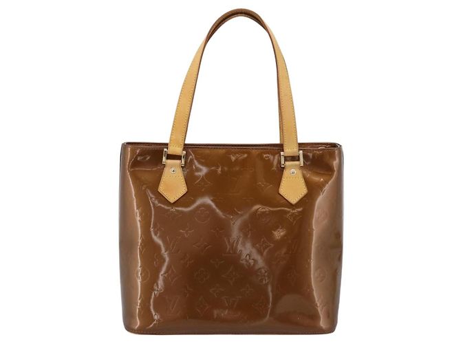 Borsa LOUIS VUITTON Monogram Vernis Houston Bronze M91122 LV Auth ka5947 Bronzo - vista 2