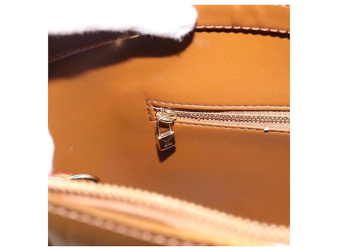 Borsa LOUIS VUITTON Monogram Vernis Houston Bronze M91122 LV Auth ka5947 Bronzo - vista 20