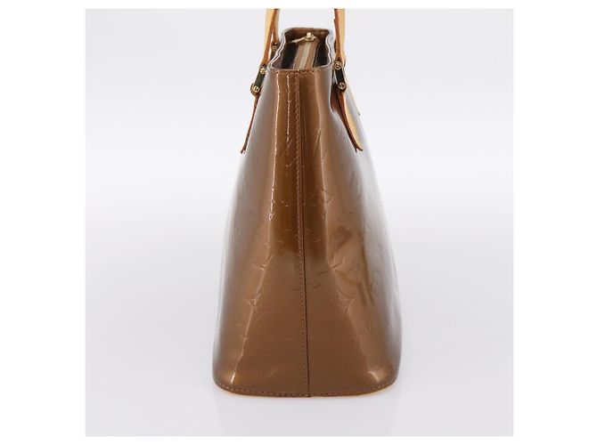 Borsa LOUIS VUITTON Monogram Vernis Houston Bronze M91122 LV Auth ka5947 Bronzo - vista 4