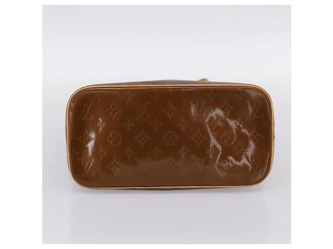 Borsa LOUIS VUITTON Monogram Vernis Houston Bronze M91122 LV Auth ka5947 Bronzo - vista 5