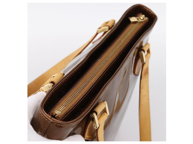Borsa LOUIS VUITTON Monogram Vernis Houston Bronze M91122 LV Auth ka5947 Bronzo - vista 6