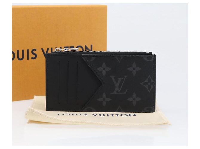 LOUIS VUITTON Monogram Eclipse Coin Card Holder M29656 LV Auth BA15412M Monograma - vista 12