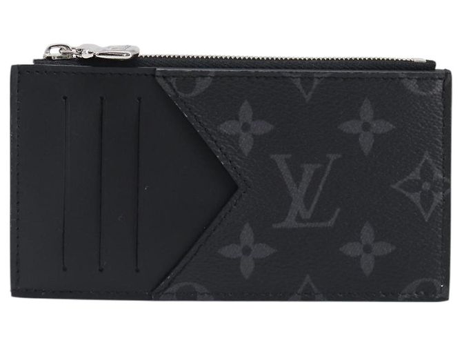 LOUIS VUITTON Monogram Eclipse Coin Card Holder M29656 LV Auth BA15412M Monograma - vista 13