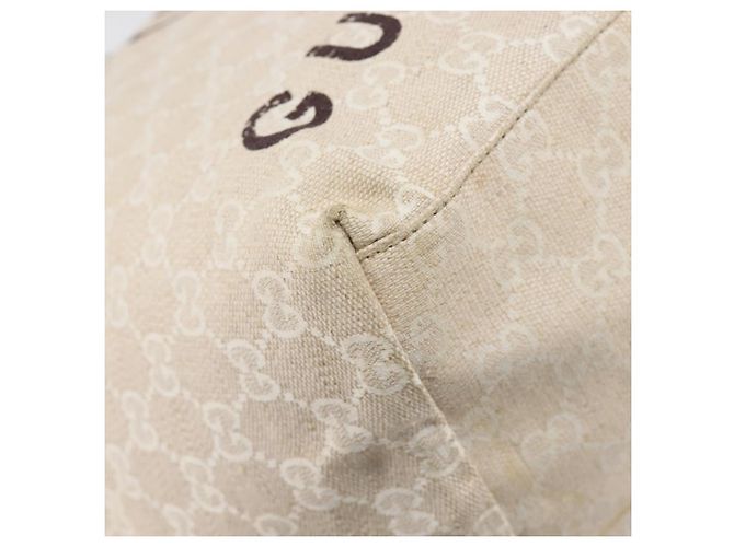 Borsa Tote GUCCI GG Canvas Museo Ivory Silver 283416 Auth 199855 Argento Crudo - vista 16