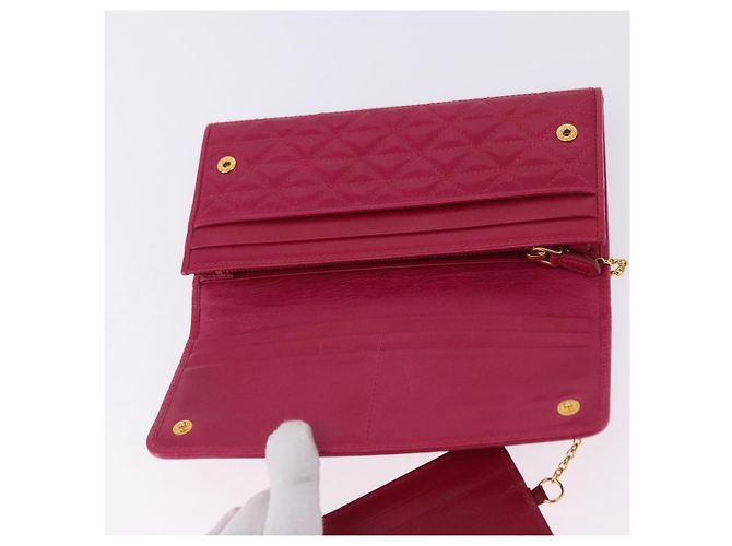 PRADA Langbeutel aus Leder Rosa Gold Auth 200115V Pink Golden - Ansicht 8