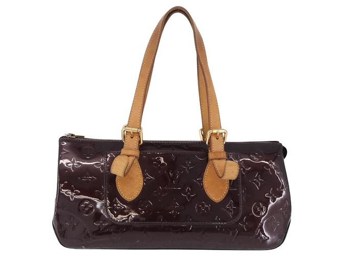 Borsa LOUIS VUITTON Monogram Vernis Rosewood Avenue Amarante M93510 LV Auth ka5975 Bordò - vista 13