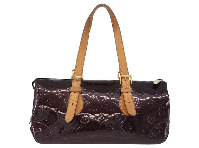 Borsa LOUIS VUITTON Monogram Vernis Rosewood Avenue Amarante M93510 LV Auth ka5975 Bordò - vista 2