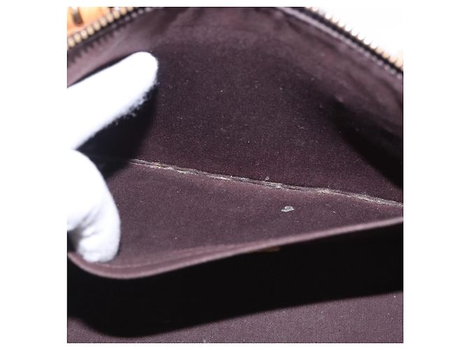 Borsa LOUIS VUITTON Monogram Vernis Rosewood Avenue Amarante M93510 LV Auth ka5975 Bordò - vista 22