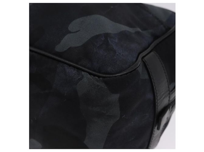 Borsa a pochette PRADA Nylon Navy Silver Auth hk4058 Argento Blu navy - vista 16