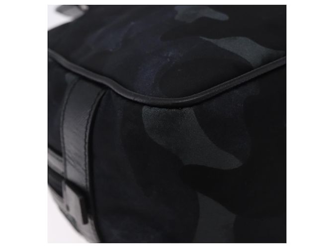 Borsa a pochette PRADA Nylon Navy Silver Auth hk4058 Argento Blu navy - vista 17