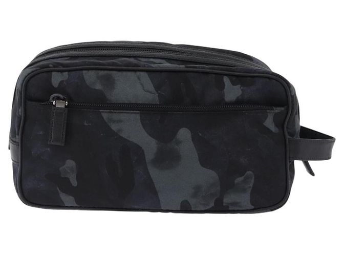Borsa a pochette PRADA Nylon Navy Silver Auth hk4058 Argento Blu navy - vista 2