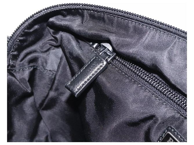 Borsa a pochette PRADA Nylon Navy Silver Auth hk4058 Argento Blu navy - vista 24