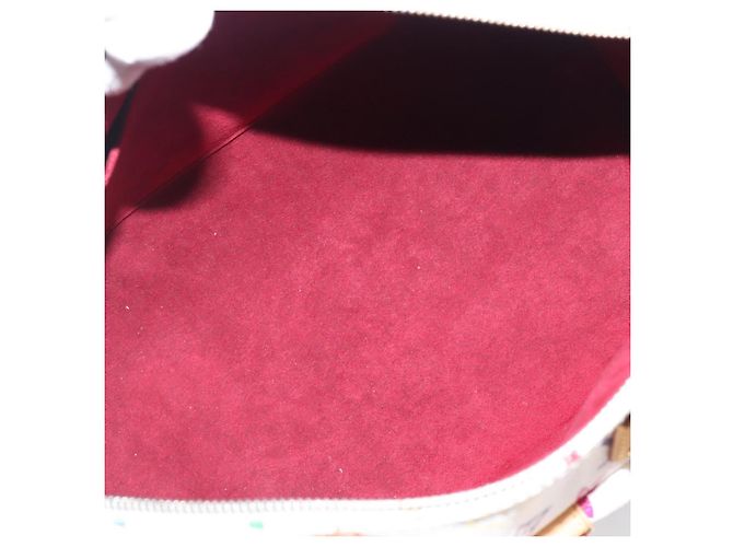 LOUIS VUITTON Monogram Multicolor Speedy 30 Hand Bag White M92643 Auth 200161SAV Bianco - vista 10