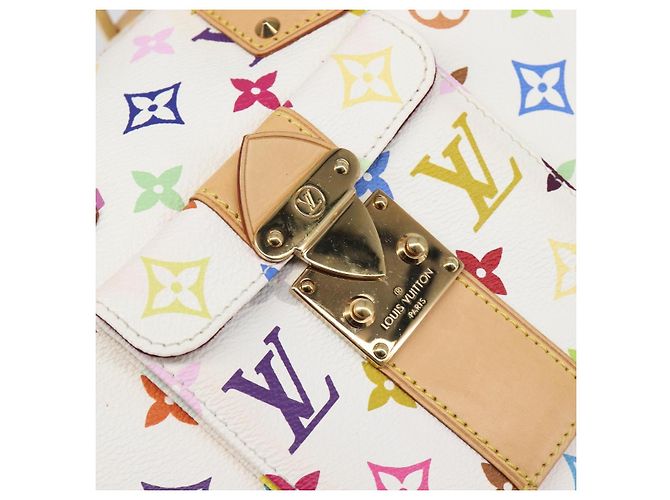 LOUIS VUITTON Monogram Multicolor Speedy 30 Hand Bag White M92643 Auth 200161SAV Bianco - vista 19