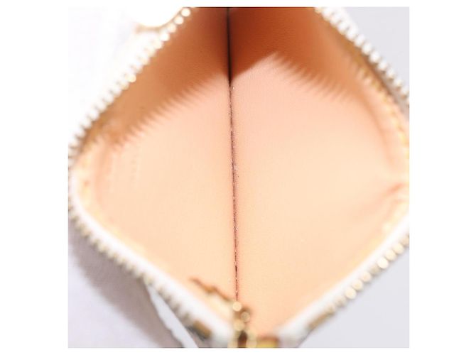 LOUIS VUITTON Multicolor Pochette Cles Coin Purse White M92655 LV Auth 202006A Bianco - vista 10