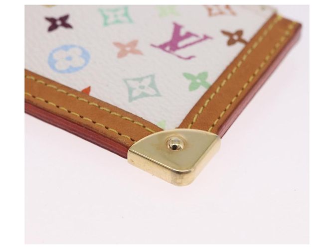 LOUIS VUITTON Multicolor Pochette Cles Coin Purse White M92655 LV Auth 202006A Bianco - vista 15