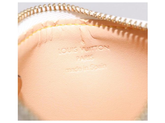 LOUIS VUITTON Multicolor Pochette Cles Coin Purse White M92655 LV Auth 202006A Bianco - vista 18