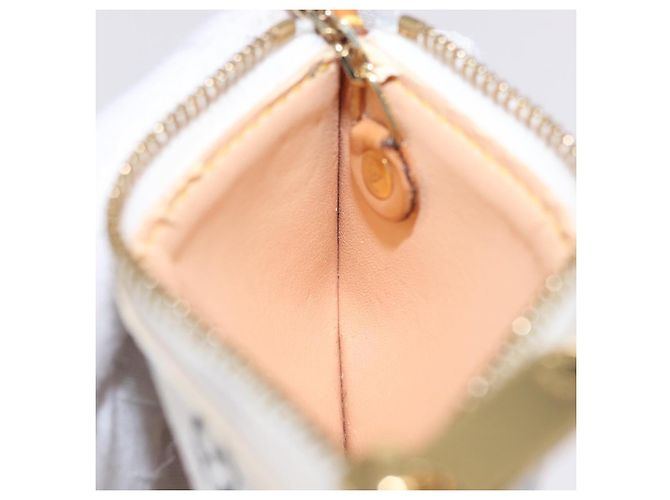 LOUIS VUITTON Multicolor Pochette Cles Coin Purse White M92655 LV Auth 202006A Bianco - vista 20