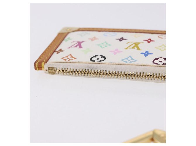LOUIS VUITTON Multicolor Pochette Cles Coin Purse White M92655 LV Auth 202006A Bianco - vista 7