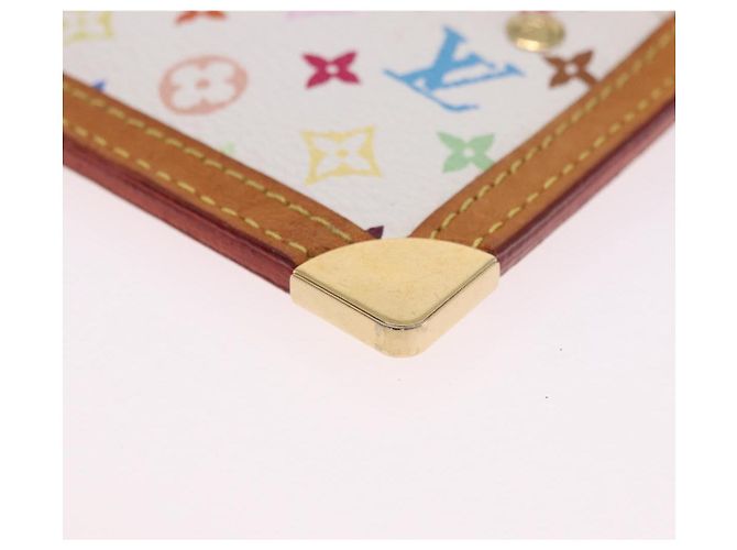 LOUIS VUITTON Multicolor Pochette Cles Coin Purse White M92655 LV Auth 202006A Bianco - vista 9