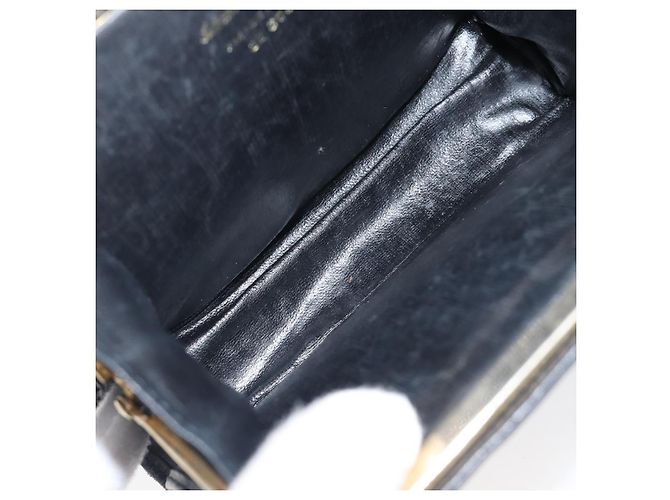 Borsa a tracolla Salvatore Ferragamo Vala Chain in pelle Navy Gold Auth 197700 D'oro Blu navy - vista 11