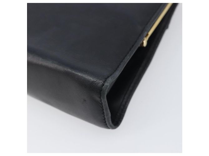 Borsa a tracolla Salvatore Ferragamo Vala Chain in pelle Navy Gold Auth 197700 D'oro Blu navy - vista 15
