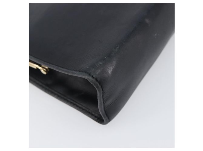Borsa a tracolla Salvatore Ferragamo Vala Chain in pelle Navy Gold Auth 197700 D'oro Blu navy - vista 16