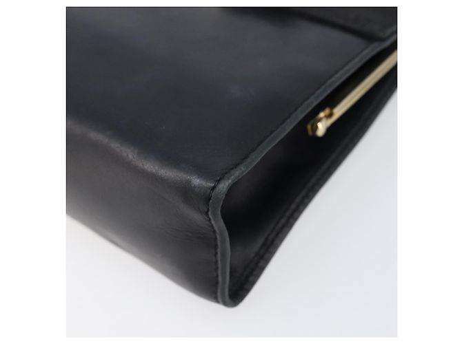 Borsa a tracolla Salvatore Ferragamo Vala Chain in pelle Navy Gold Auth 197700 D'oro Blu navy - vista 9