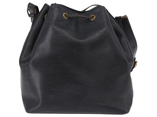 Borsa a tracolla LOUIS VUITTON Epi Petit Noe Nera M44102 LV Auth 197443 Nero - vista 2