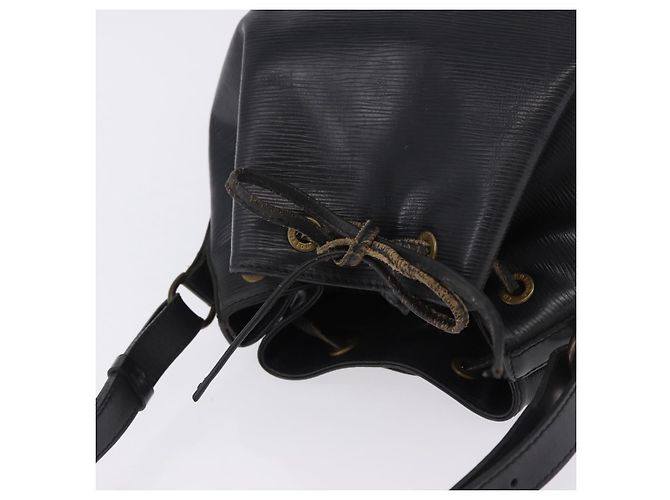 Borsa a tracolla LOUIS VUITTON Epi Petit Noe Nera M44102 LV Auth 197443 Nero - vista 7