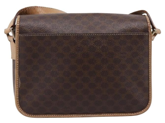 Céline Borsa a tracolla CELINE Macadam Canvas PVC Leather Brown Gold Auth bs36938 Marrone D'oro - vista 2