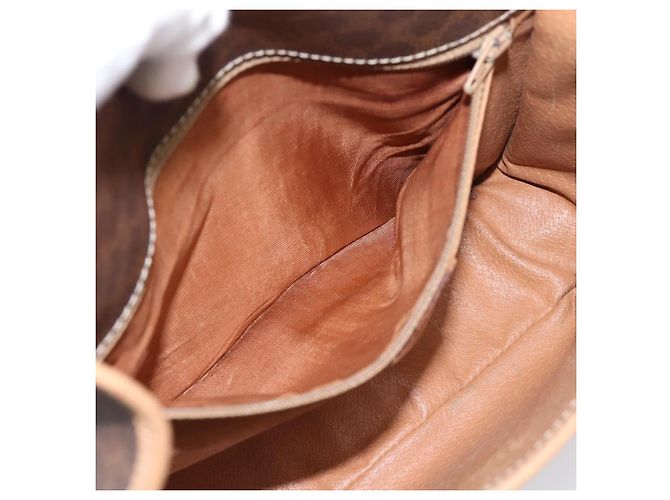 Céline Borsa a tracolla CELINE Macadam Canvas PVC Leather Brown Gold Auth bs36938 Marrone D'oro - vista 23