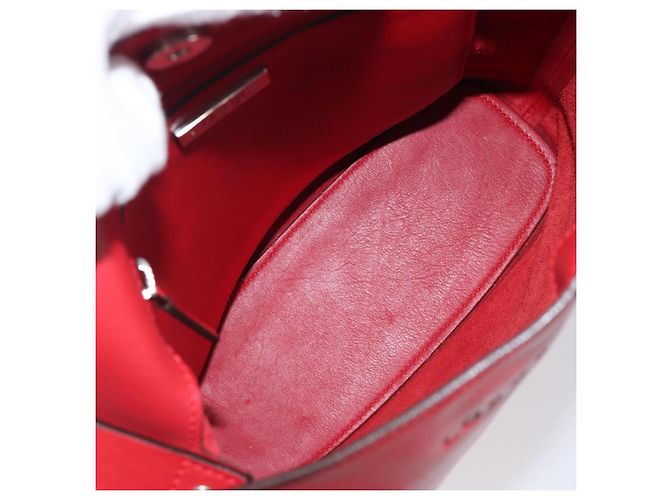 Borsa a tracolla LOEWE in pelle rossa argento Auth bs36952A Rosso - vista 11