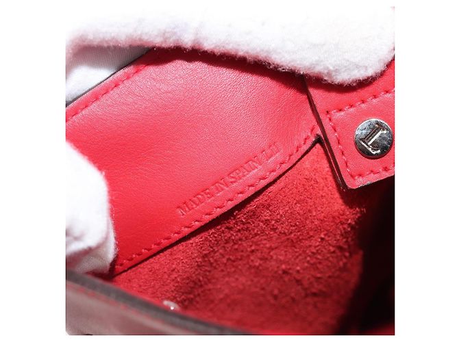 Borsa a tracolla LOEWE in pelle rossa argento Auth bs36952A Rosso - vista 12