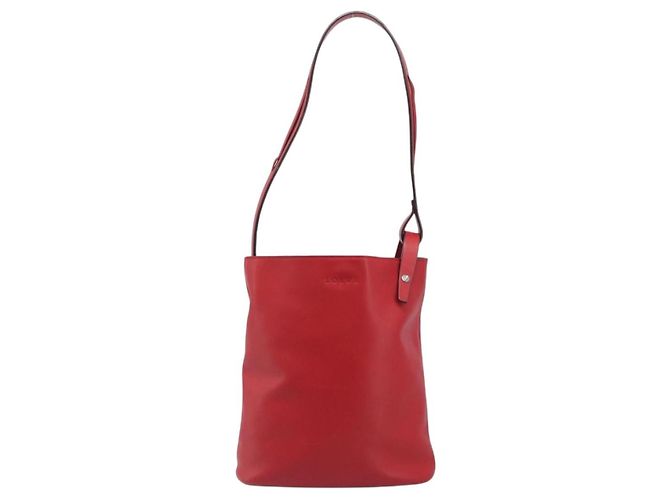 Borsa a tracolla LOEWE in pelle rossa argento Auth bs36952A Rosso - vista 13