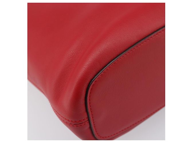 Borsa a tracolla LOEWE in pelle rossa argento Auth bs36952A Rosso - vista 16