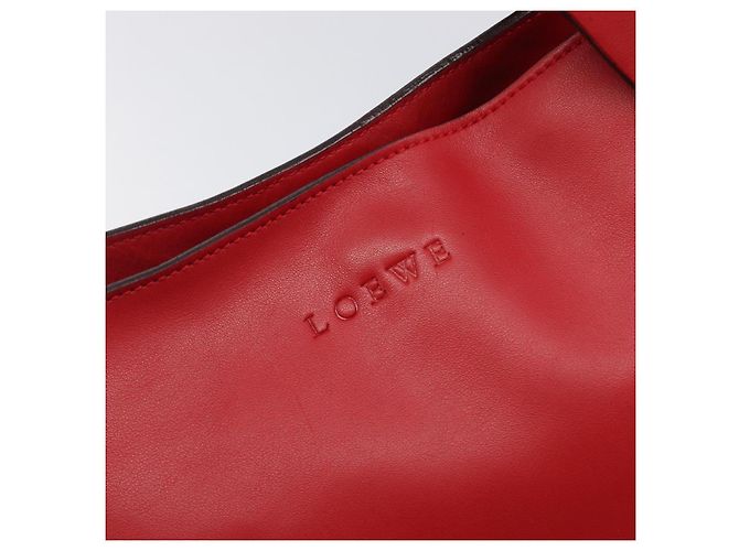 Borsa a tracolla LOEWE in pelle rossa argento Auth bs36952A Rosso - vista 17
