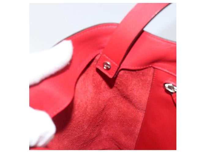 Borsa a tracolla LOEWE in pelle rossa argento Auth bs36952A Rosso - vista 20