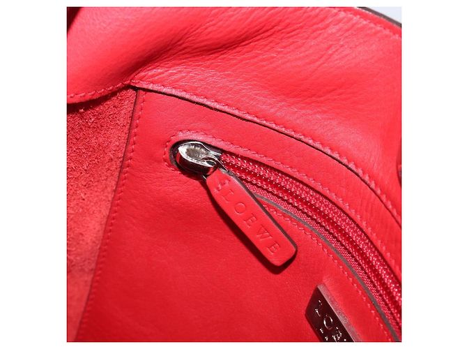 Borsa a tracolla LOEWE in pelle rossa argento Auth bs36952A Rosso - vista 21