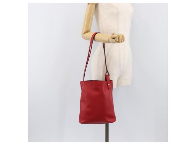 Borsa a tracolla LOEWE in pelle rossa argento Auth bs36952A Rosso - vista 23