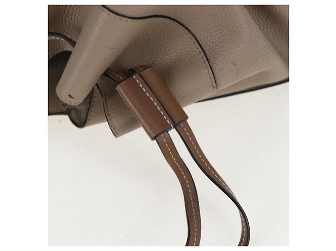 Borsa a mano LOEWE Hammock Small in pelle 2way Beige Tono Oro Auth 200149V - vista 15