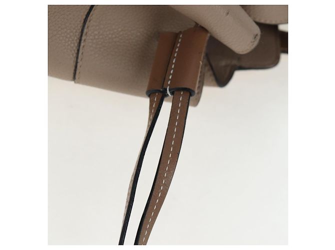 Borsa a mano LOEWE Hammock Small in pelle 2way Beige Tono Oro Auth 200149V - vista 17