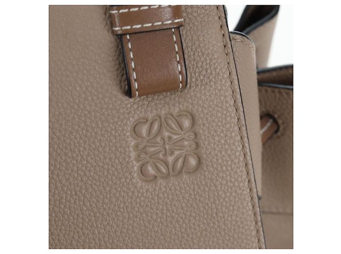 Borsa a mano LOEWE Hammock Small in pelle 2way Beige Tono Oro Auth 200149V - vista 22