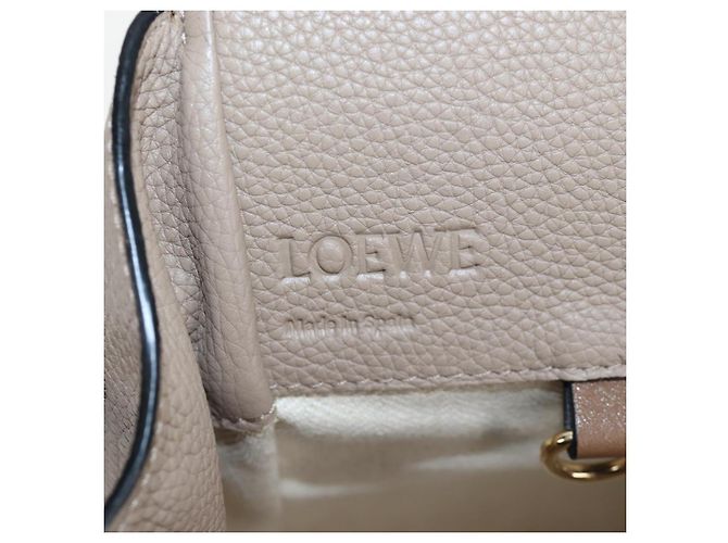 Borsa a mano LOEWE Hammock Small in pelle 2way Beige Tono Oro Auth 200149V - vista 23