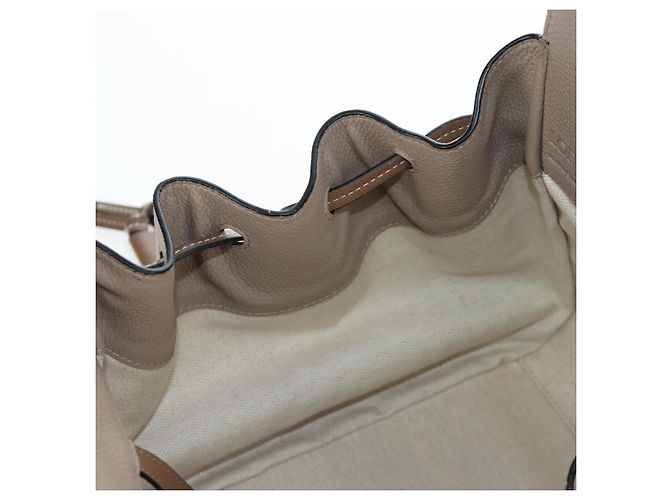 Borsa a mano LOEWE Hammock Small in pelle 2way Beige Tono Oro Auth 200149V - vista 25