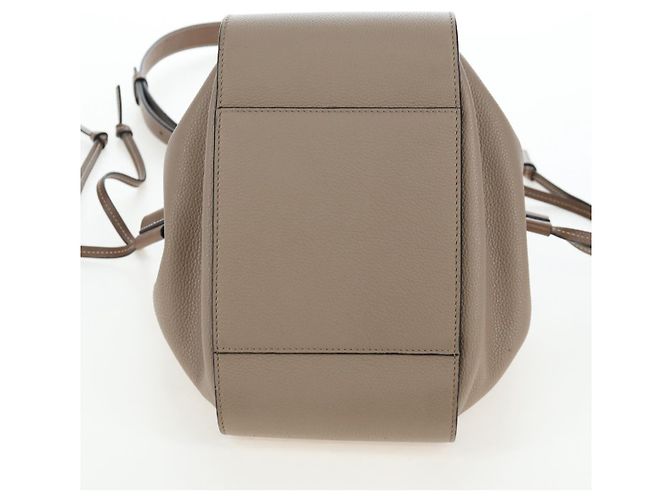 Borsa a mano LOEWE Hammock Small in pelle 2way Beige Tono Oro Auth 200149V - vista 7